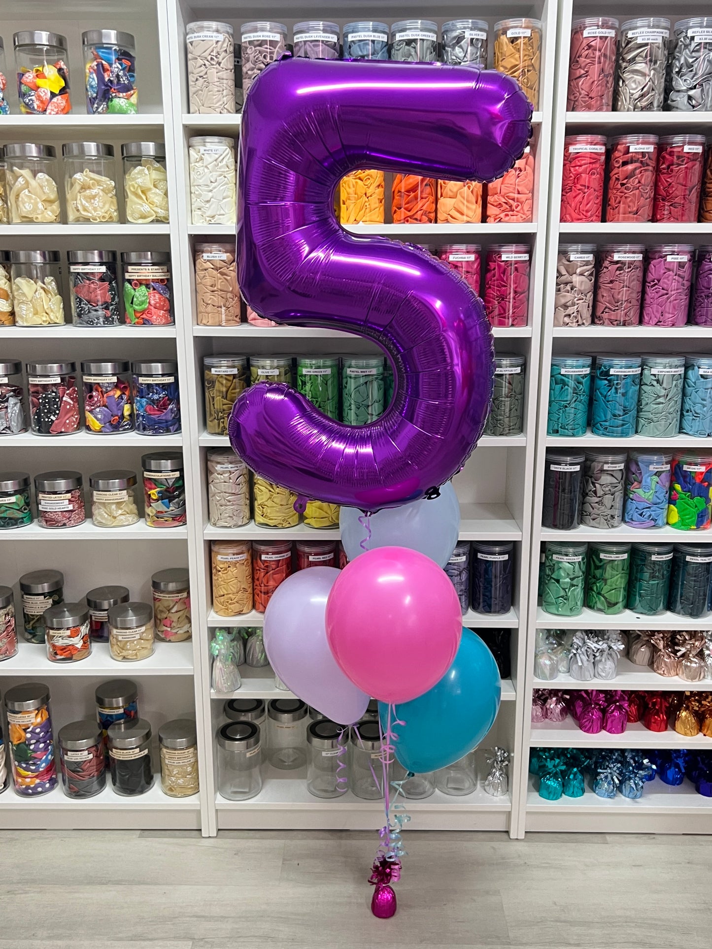 Jumbo Number and 4 Latex Bouquet