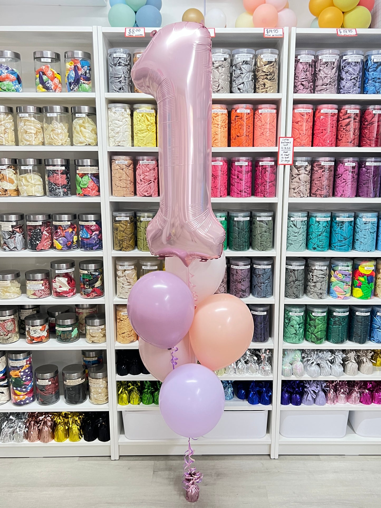 Jumbo Number and 5 Latex Bouquet
