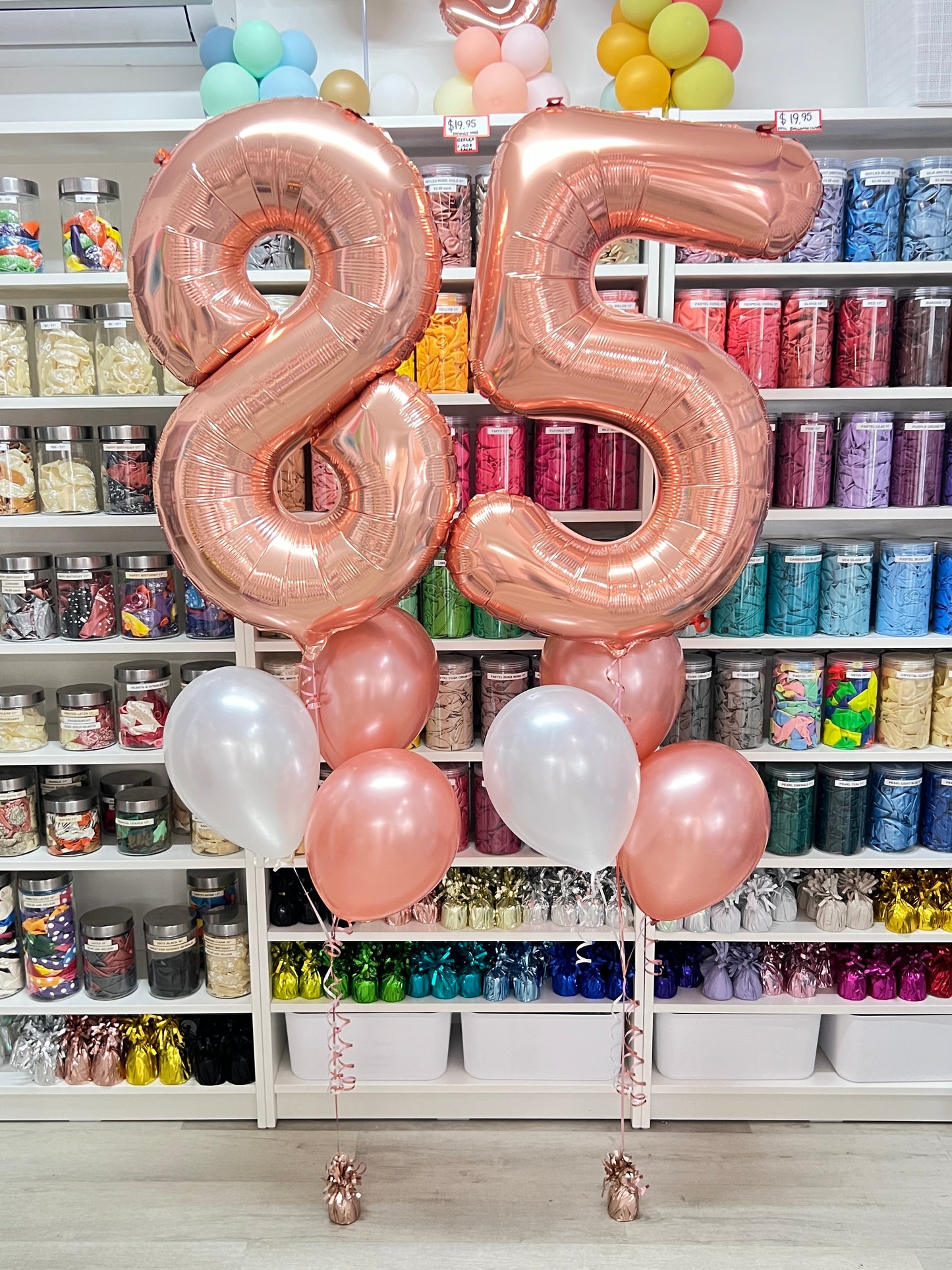 Jumbo Number and 3 Latex Bouquet