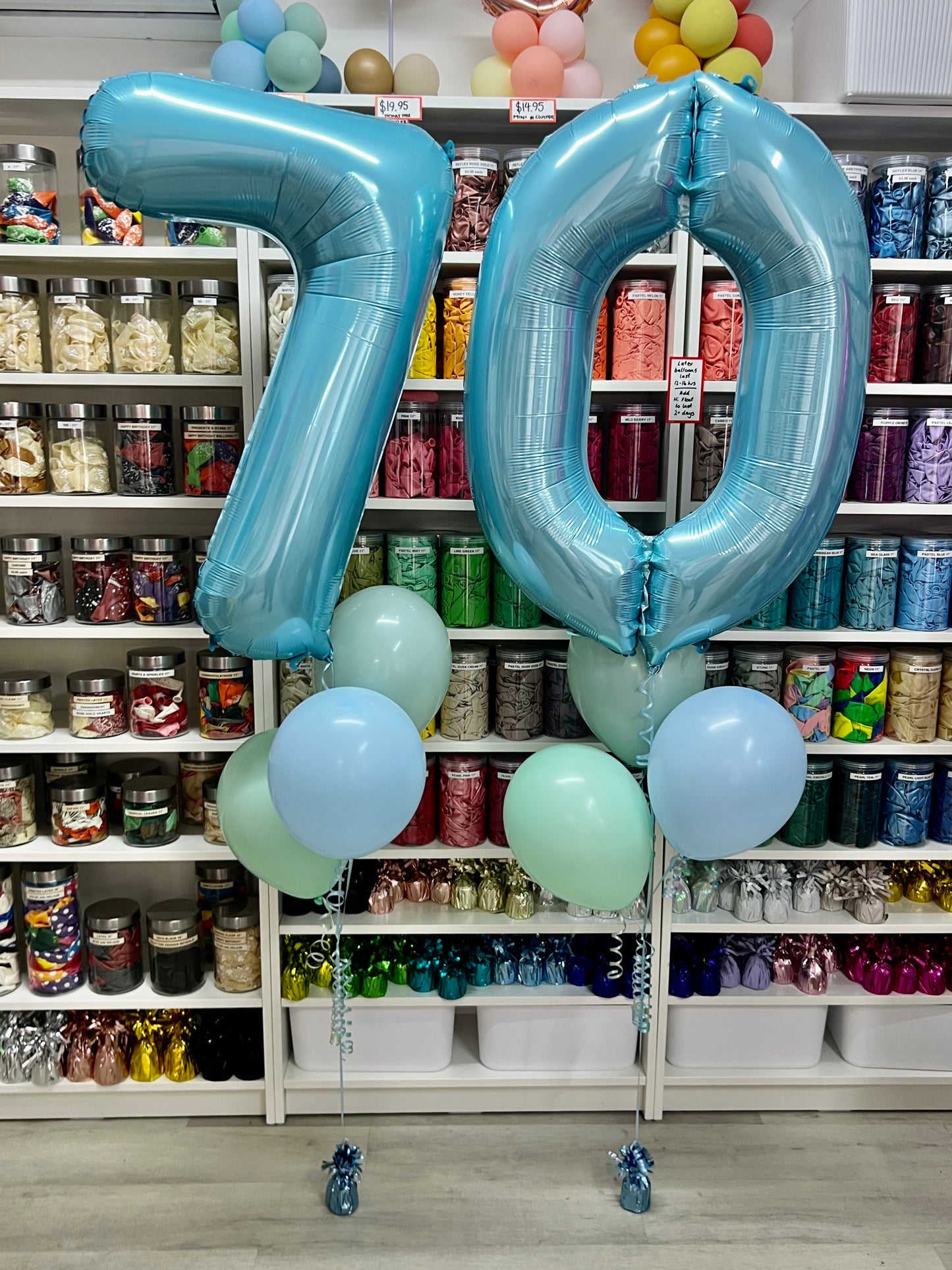 Jumbo Number and 3 Latex Bouquet