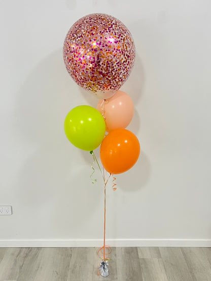 Confetti and 3 Balloon Bouquet