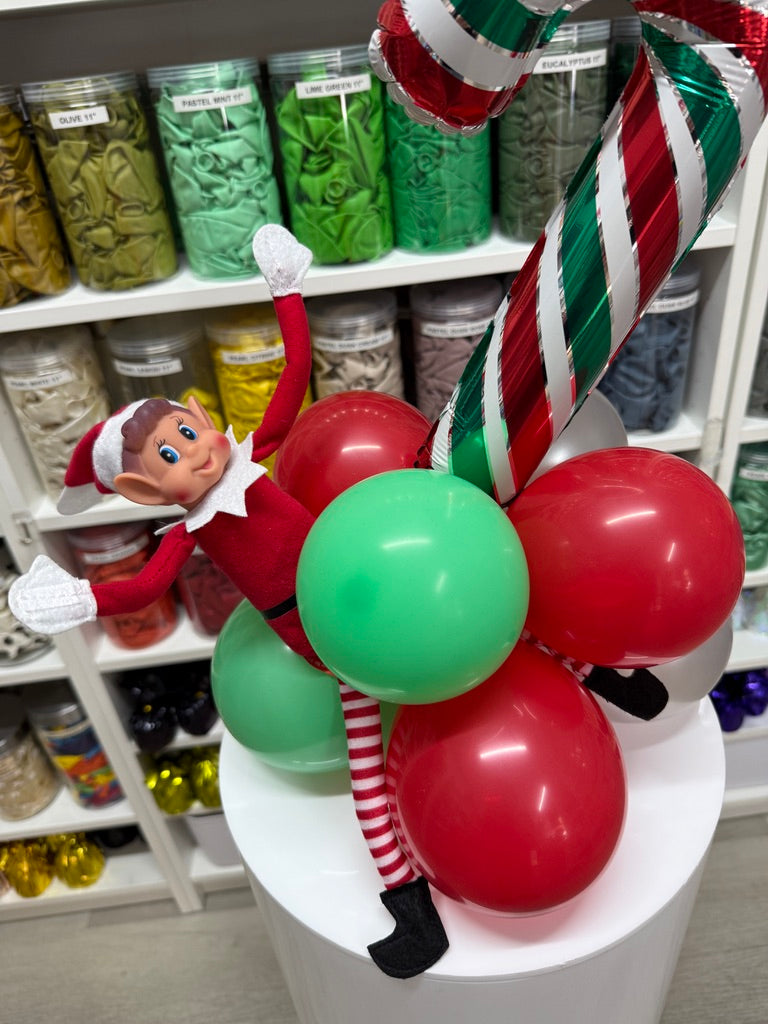 * ELF ARRIVAL BALLOONS - Mini Candy Cane Cluster