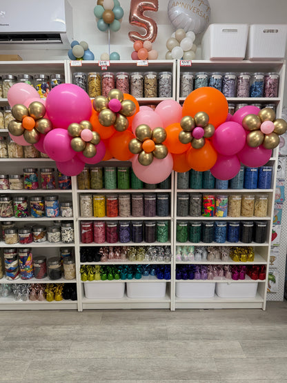 Grab 'n' Go Garland *FUCHSIA, PINK & ORANGE WITH REFLEX GOLD FLOWERS*