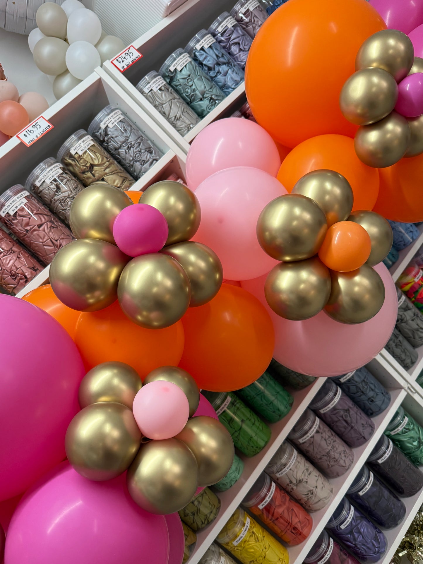 Grab 'n' Go Garland *FUCHSIA, PINK & ORANGE WITH REFLEX GOLD FLOWERS*