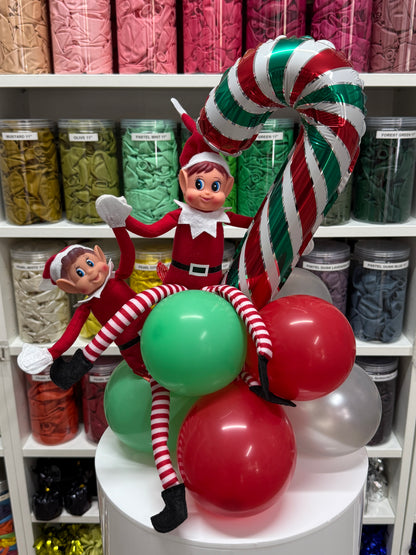 * ELF ARRIVAL BALLOONS - Mini Candy Cane Cluster