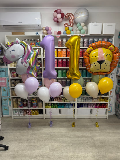 Jumbo Number and Jumbo Shape Bouquet Set