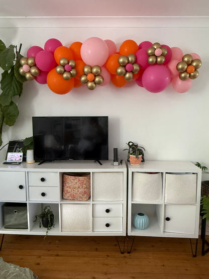 Grab 'n' Go Garland *FUCHSIA, PINK & ORANGE WITH REFLEX GOLD FLOWERS*