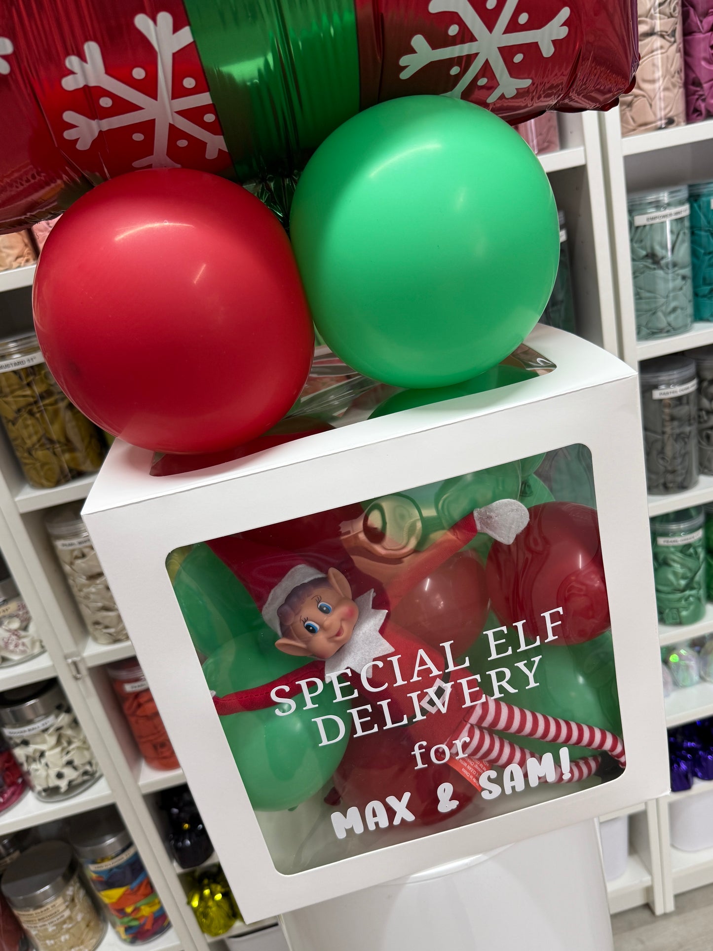 * ELF ARRIVAL BALLOONS - Gift Box of Fun!