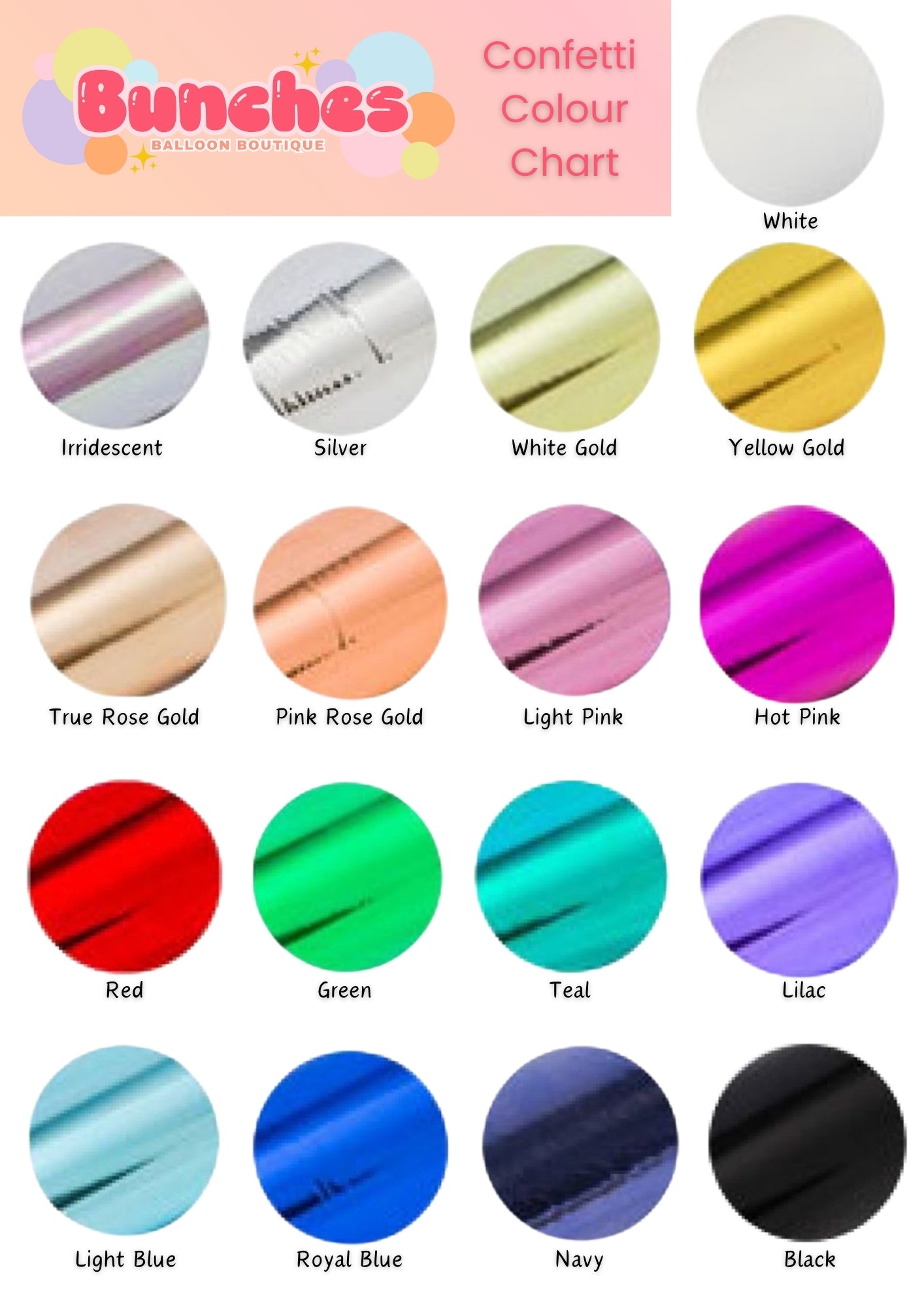 Confetti Balloons - CUSTOM COLOURS