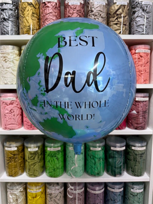 FATHER'S DAY 'Best Dad in the Whole World!' Helium Orb