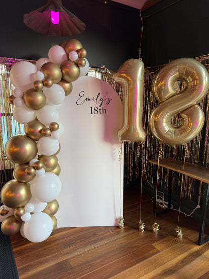 Wooden Arch Board Backdrop