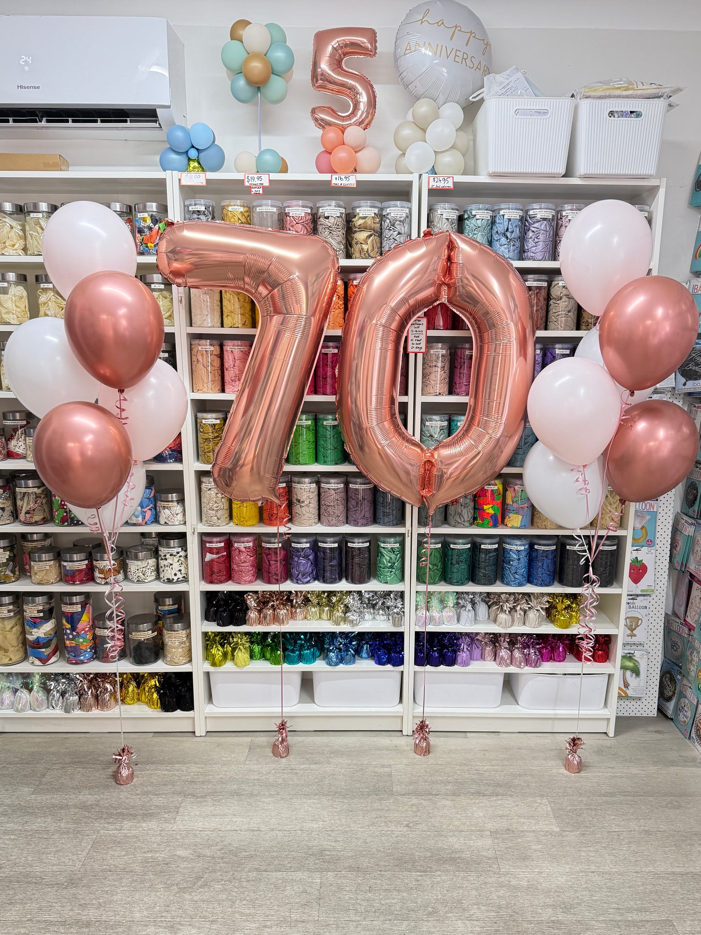 Jumbo Number and Balloon Bouquet Set