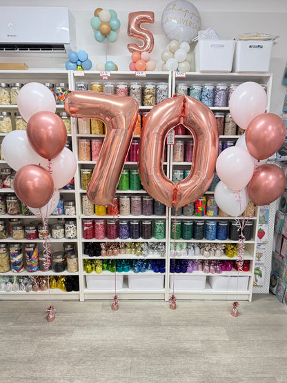 Jumbo Number and Balloon Bouquet Set